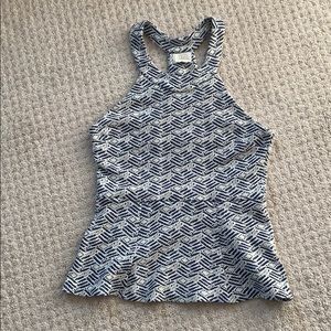 Anthro Deletta racerback peplum tank. Size med.